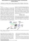 Cover page: Development of a longitudinal density monitor for storage rings