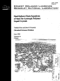 Cover page: Hard-sphere-chain Equations of State for Lyotropic Polymer Liquid Crystals