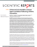 Cover page: Enhanced microbubble contrast agent oscillation following 250 kHz insonation