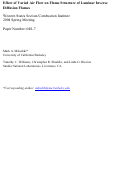 Cover page: Effect of Varied Air Flow on Flame Structure of Laminar Inverse Diffusion Flames