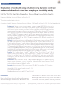 Cover page: Evaluation of cortical bone perfusion using dynamic contrast enhanced ultrashort echo time imaging: a feasibility study