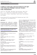 Cover page: COVID-19 Outcomes and Vaccination in People with Relapsing Multiple Sclerosis Treated with Ofatumumab