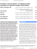 Cover page: Ensemble crowd perception: A viewpoint-invariant mechanism to represent average crowd identity