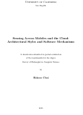 Cover page: Sensing Across Mobiles and the Cloud: Architectural Styles and Software Mechanisms