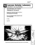 Cover page: Survey and Alignment Data Analysis for the ALS Storage Ring