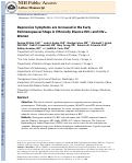 Cover page: Depressive symptoms are increased in the early perimenopausal stage in ethnically diverse human immunodeficiency virus–infected and human immunodeficiency virus–uninfected women