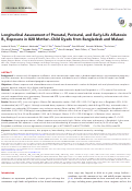 Cover page: Longitudinal Assessment of Prenatal, Perinatal, and Early-Life Aflatoxin B<sub>1</sub> Exposure in 828 Mother-Child Dyads from Bangladesh and Malawi.