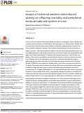 Cover page: Impact of maternal western diet-induced obesity on offspring mortality and peripheral endocannabinoid system in mice