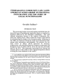 Cover page: Comparative Community Law: Latin American Scholarship on Regional Integration and the Peril of Legal Functionalism