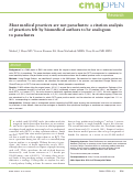 Cover page: Most medical practices are not parachutes: a citation analysis of practices felt by biomedical authors to be analogous to parachutes