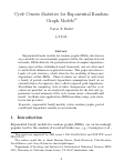 Cover page: Cycle Census Statistics for Exponential Random Graph Models*