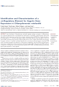 Cover page: Identification and Characterization of a cis-Regulatory Element for Zygotic Gene Expression in Chlamydomonas reinhardtii