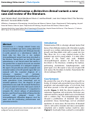 Cover page: Giant pilomatrixoma: a distinctive clinical variant: a new case and review of the literature.