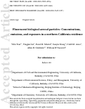 Cover page: Fluorescent biological aerosol particles: Concentrations, emissions, and exposures in a northern California residence
