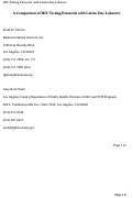 Cover page: A comparison of HIV testing protocols with Latino day laborers