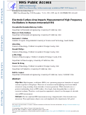 Cover page: Electrode Surface Area Impacts Measurement of High Frequency Oscillations in Human Intracranial EEG.