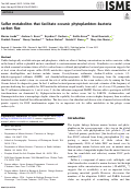 Cover page: Sulfur metabolites that facilitate oceanic phytoplankton–bacteria carbon flux