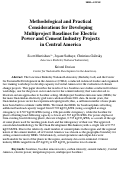 Cover page: Methodological and Practical Considerations for Developing Multiproject Baselines for 
Electric Power and Cement Industry Projects in Central America