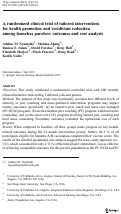 Cover page: A randomized clinical trial of tailored interventions for health promotion and recidivism reduction among homeless parolees: outcomes and cost analysis.