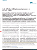 Cover page: Role of Tet1 and 5-hydroxymethylcytosine in cocaine action.