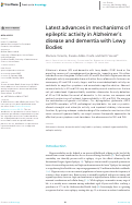 Cover page: Latest advances in mechanisms of epileptic activity in Alzheimers disease and dementia with Lewy Bodies.