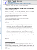 Cover page: Threat Appraisal and Pediatric Anxiety: Proof of Concept of a Latent Variable Approach