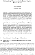 Cover page: Estimating Uncertainty in Brain Region Delineations