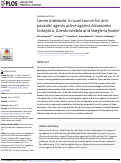 Cover page: Larrea tridentata: A novel source for anti-parasitic agents active against Entamoeba histolytica, Giardia lamblia and Naegleria fowleri.