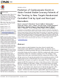 Cover page: Prediction of Cardiovascular Events in Statin-Treated Stable Coronary Patients of the Treating to New Targets Randomized Controlled Trial by Lipid and Non-Lipid Biomarkers