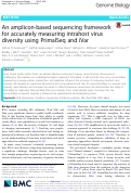 Cover page: An amplicon-based sequencing framework for accurately measuring intrahost virus diversity using PrimalSeq and iVar