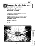 Cover page: XUV Synchrotron Optical Components for the Advanced Light Source: Summary of the Requirements and the Development Program