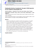 Cover page: Peripherally Selective Cannabinoid 1 Receptor (CB1R) Agonists for the Treatment of Neuropathic Pain