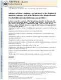 Cover page: Influence of Urine Creatinine Concentrations on the Relation of Albumin-Creatinine Ratio With Cardiovascular Disease Events: The Multi-Ethnic Study of Atherosclerosis (MESA)