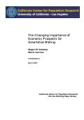 Cover page: The Changing Importance of Economic Prospects for Assortative Mating