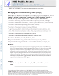 Cover page: Emerging roles of network analysis for epilepsy