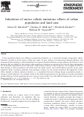 Cover page: Inhalation of motor vehicle emissions: effects of urban population and land area