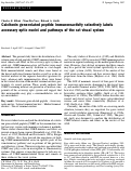 Cover page: Calcitonin gene-related peptide immunoreactivity selectively labels accessory optic nuclei and pathways of the rat visual system