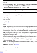 Cover page: Individualized Web-Based Attention Training with Evidence-Based Counseling: Exploratory Study to Address HIV Treatment Adherence and Psychological Distress (Preprint)