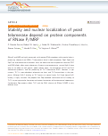 Cover page: Stability and nuclear localization of yeast telomerase depend on protein components of RNase P/MRP