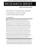 Cover page: The Political and Bureaucratic Influence of the Defense Industrial Lobby in the Chinese Policy Process