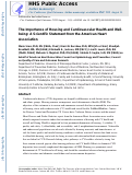 Cover page: Importance of Housing and Cardiovascular Health and Well-Being: A Scientific Statement From the American Heart Association