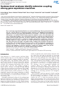 Cover page: Systems‐level analyses identify extensive coupling among gene expression machines