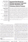 Cover page: Increased Red Blood Cell Stiffness Increases Pulmonary Vascular Resistance and Pulmonary Arterial Pressure