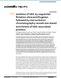 Cover page: Isolation of HDL by sequential flotation ultracentrifugation followed by size exclusion chromatography reveals size-based enrichment of HDL-associated proteins