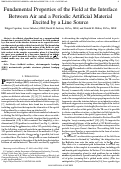 Cover page: Fundamental Properties of the Field at the Interface Between Air and a Periodic Artificial Material Excited by a Line Source