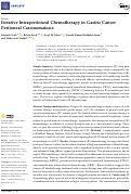 Cover page: Iterative Intraperitoneal Chemotherapy in Gastric Cancer Peritoneal Carcinomatosis.