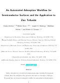 Cover page: Automated Adsorption Workflow for Semiconductor Surfaces and the Application to Zinc Telluride