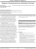 Cover page: Diagnosis of Pneumoperitoneum with Bedside Ultrasound