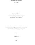 Cover page: Exploring the Ignored: How Diversity Blind Spots Undermine Support for Organizational Diversity Initiatives