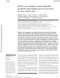 Cover page: ATF4 is an oxidative stress–inducible, prodeath transcription factor in neurons in vitro and in vivo